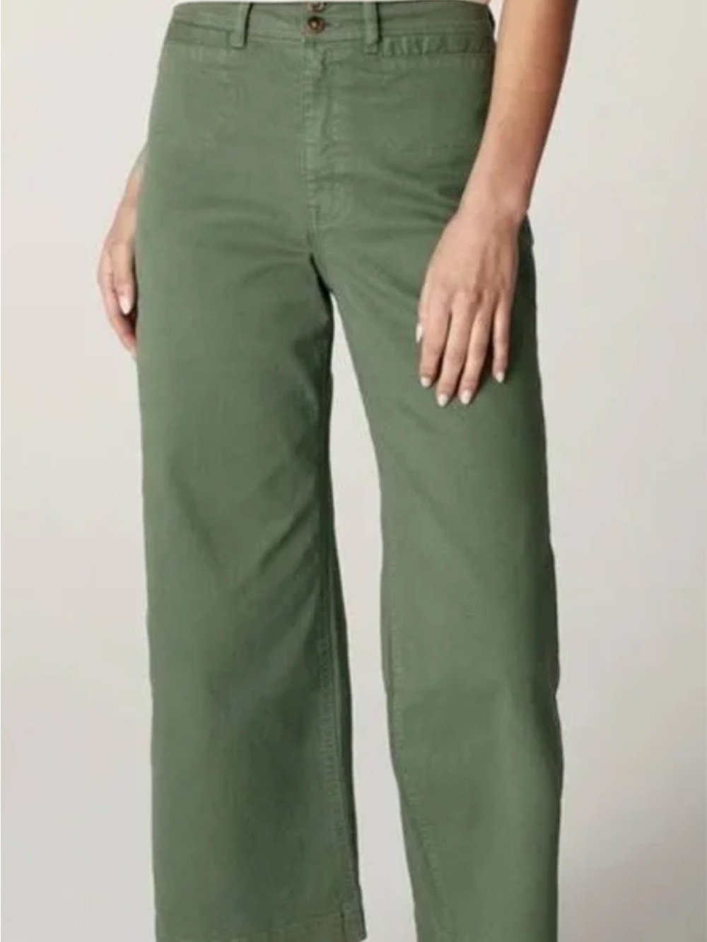 Unpublished Crop Wide Leg Jeans in Green